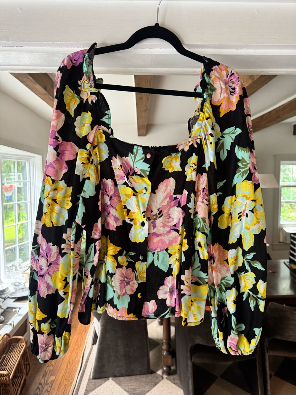 Who What Wear for Target Floral Peasant Blouse